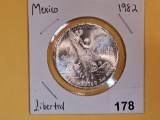 GEM Brilliant Uncirculated 1982 Mexico silver Onza