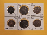 Six older Canadian Bank Tokens