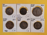 Six older Canadian Bank Tokens