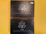 1996 and 1998 US Premier SILVER Proof Sets