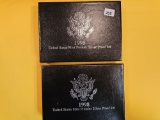1996 and 1998 US Premier SILVER Proof Sets