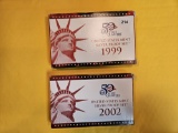 1999 and 2002 US SILVER Proof Sets