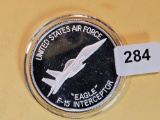 One Troy ounce .999 fine silver proof art round