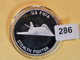 One Troy ounce .999 fine silver proof art round