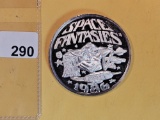 One Troy ounce .999 fine silver proof art round