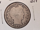 Key Date 1897-S Barber Quarter