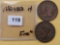1850 and 1853 Braided Hair Large Cents