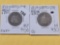 Two 1853 Arrows and Rays Seated Liberty Silver Quarters