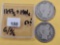 1893 and 1901-S Barber Silver Half Dollars