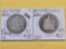 Two Circulated Seated Liberty Silver Half Dollars