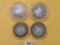 Four Mixed Ten Dollar .999 Fine Silver center Casino Gaming Tokens