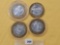 Four Mixed Ten Dollar .999 Fine Silver center Casino Gaming Tokens