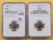 Two NGC Graded Jefferson Silver Dimes in Proof 67