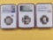 Three NGC Graded Quarters