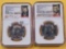 Two NGC Graded Kennedy Clad Half Dollars