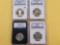 Four NGC Graded Presidential Dollars