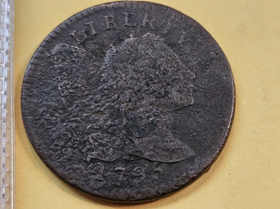 1795 Liberty Cap Large Cent in Fine- details