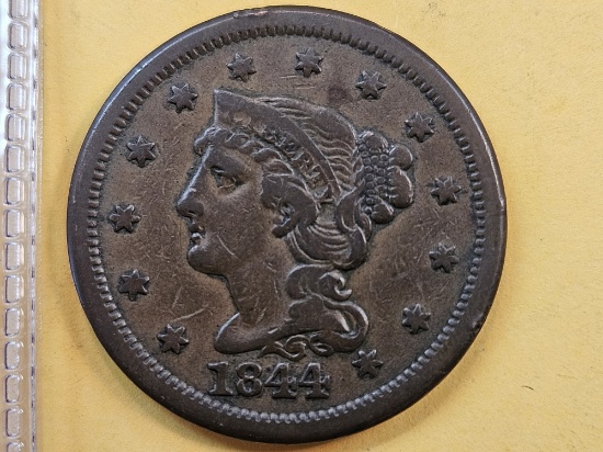 1844 Braided Hair Large Cent