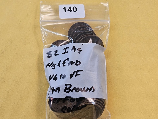 Fifty-two Indian Head Cents