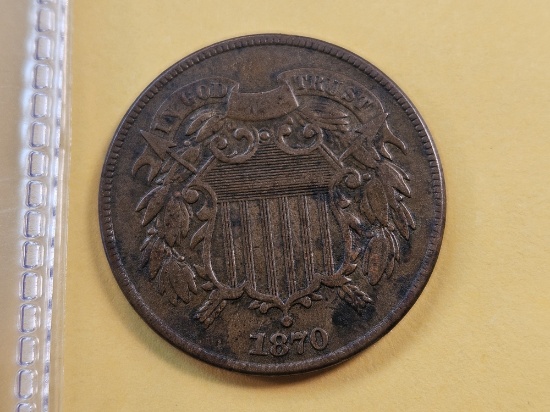 1870 Two Cent Piece