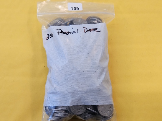 Three hundred Partial Date Buffalo Nickels