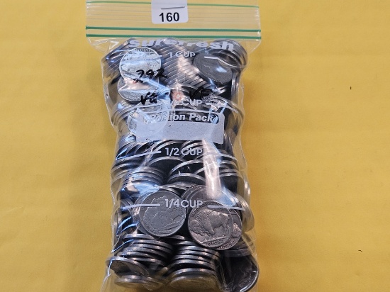 Two hundred ninety-two Very Good - Very Fine Buffalo Nickels