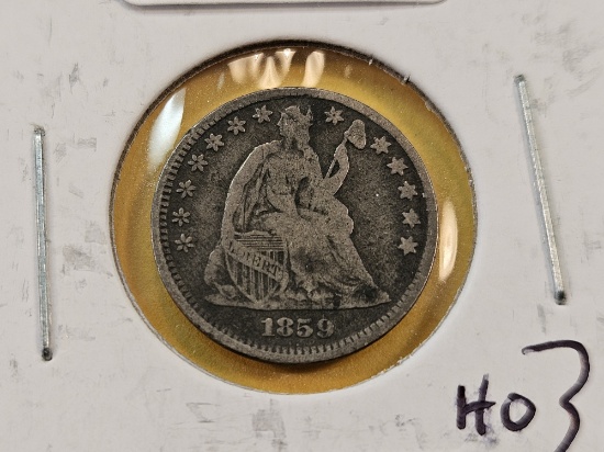 1859 Seated Liberty Silver Half Dime