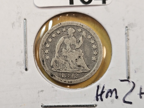 1842 Seated Liberty Silver Half Dime