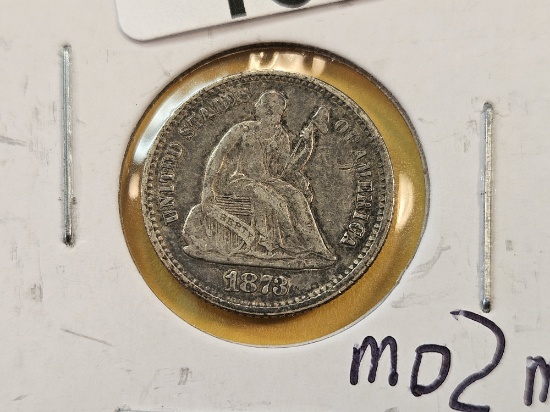 1873 Seated Liberty Silver Half Dime