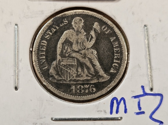 Better Date 1876-CC Seated Liberty Silver Dime