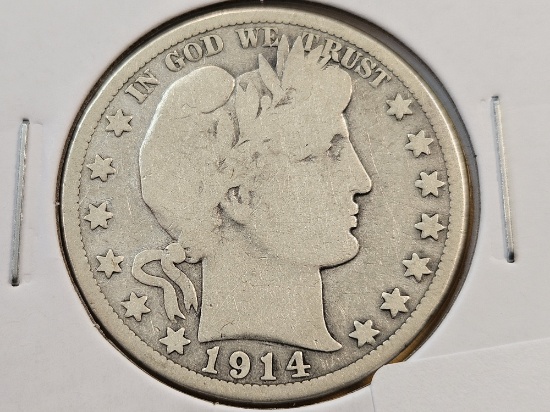 1914 Barber Silver Half Dollar
