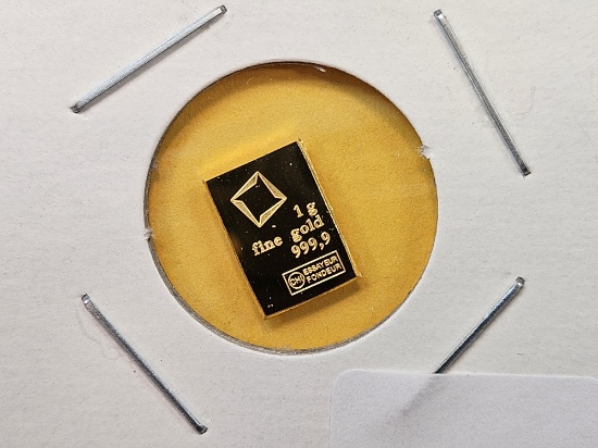 GOLD! Valcambi One Gram .9999 fine Gold Bar