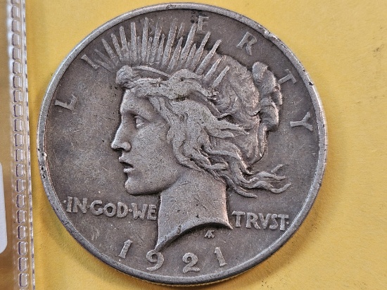 ** KEY DATE! ** 1921 Peace Silver Dollar