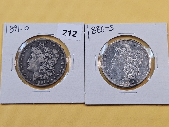 Two Better Date Morgan Silver Dollars