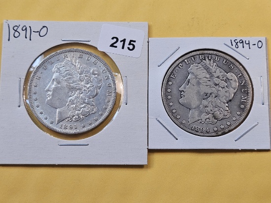 Two Better Date Morgan Silver Dollars