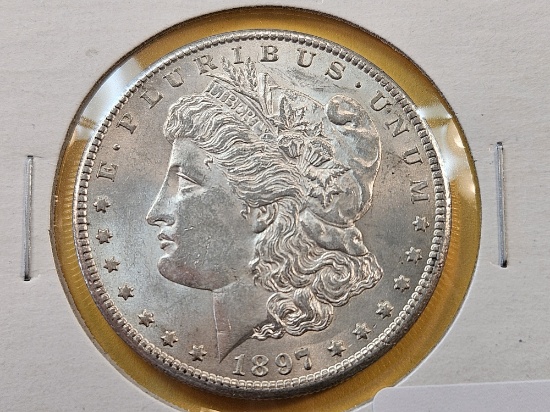 Brilliant Uncirculated 1897 Morgan Silver Dollar