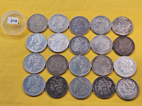 ** FULL ROLL ** Twenty Morgan Silver Dollars