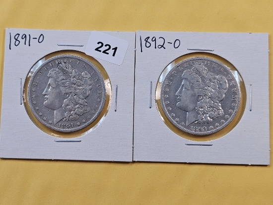 Two Better Date Morgan Silver Dollars