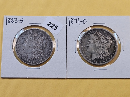 Two Better Date Morgan Silver Dollars