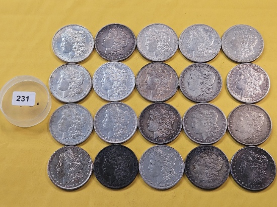 ** FULL ROLL ** Twenty Morgan Silver Dollars