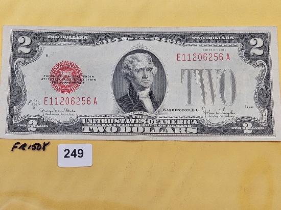 Series 1928-G $2 Dollar United States Note in About Uncirculated
