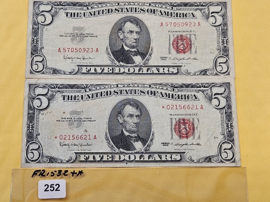 Series 1963 Five Dollar Red Seal and STAR Note