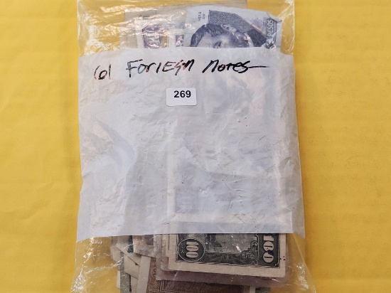 Sixty-one Mixed Foreign World Notes