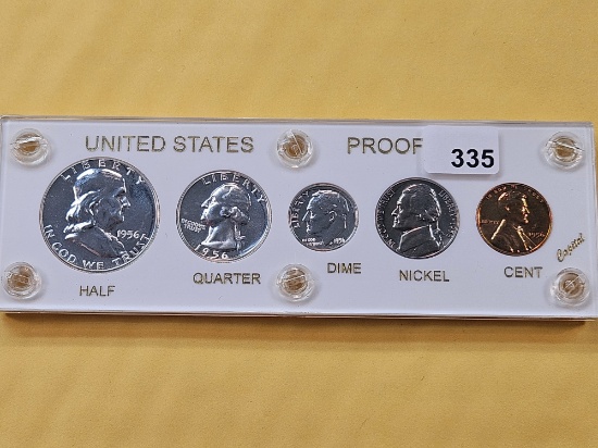 Semi Key! 1956 US Silver Proof Set