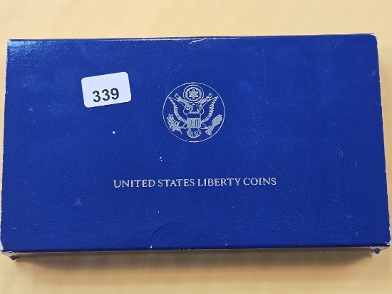 1986 Liberty 2-Coin Commemorative Silver GEM Proof Set