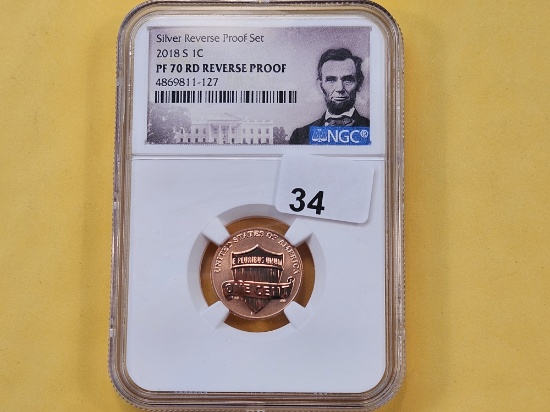 PERFECT! NGC 2018-S Lincoln Cent in Proof 70 RD Reverse Proof