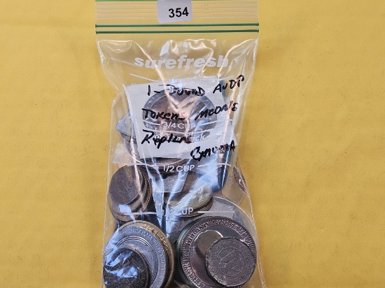ONE Pound of Mixed Exonumia Fun!