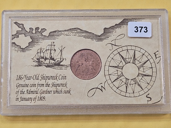 SHIPWRECK! 1808 East India Company X Cash coin