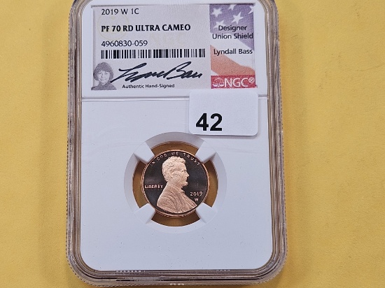 PERFECT! NGC 2019-W Proof Lincoln Shield Cent in Proof 70 Ultra Cameo