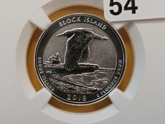 PERFECT! NGC 2018-S America the Beautiful Silver Quarter in Proof-70 Reverse Proof